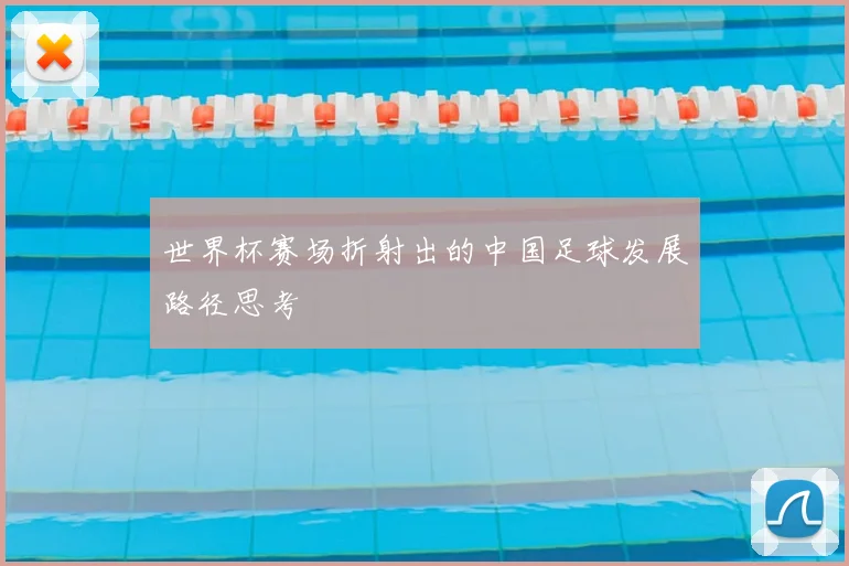 世界杯赛场折射出的中国足球发展路径思考