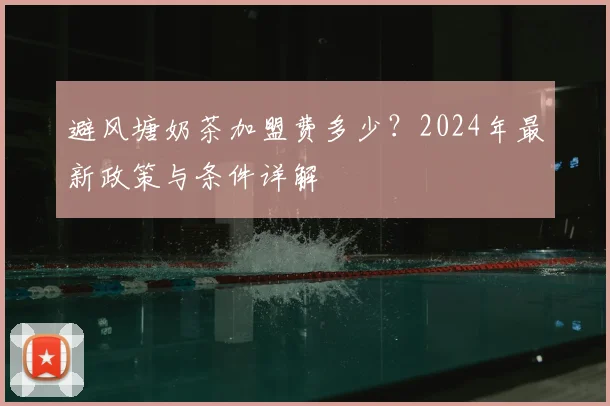 避风塘奶茶加盟费多少？2024年最新政策与条件详解